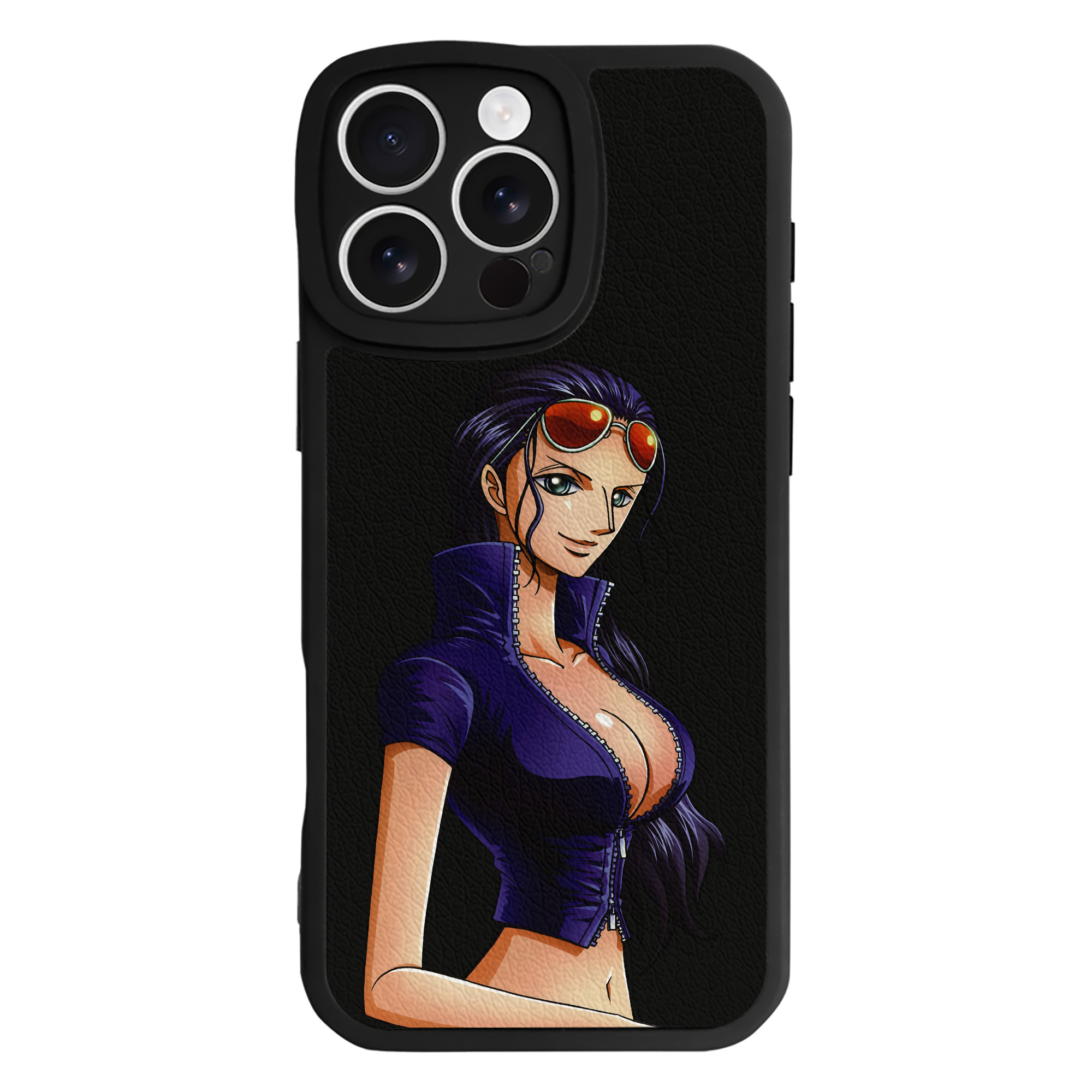 （画像用） ワンピース ニコ・ロビン ONE PIECE Nico Robin 【iPhone 16シリーズ対応】シリコンスマホケース（レザー調） 材質：シリコン